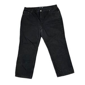 ASOS Design Women's Black Denim Cropped Jeans Button Fly Size 16